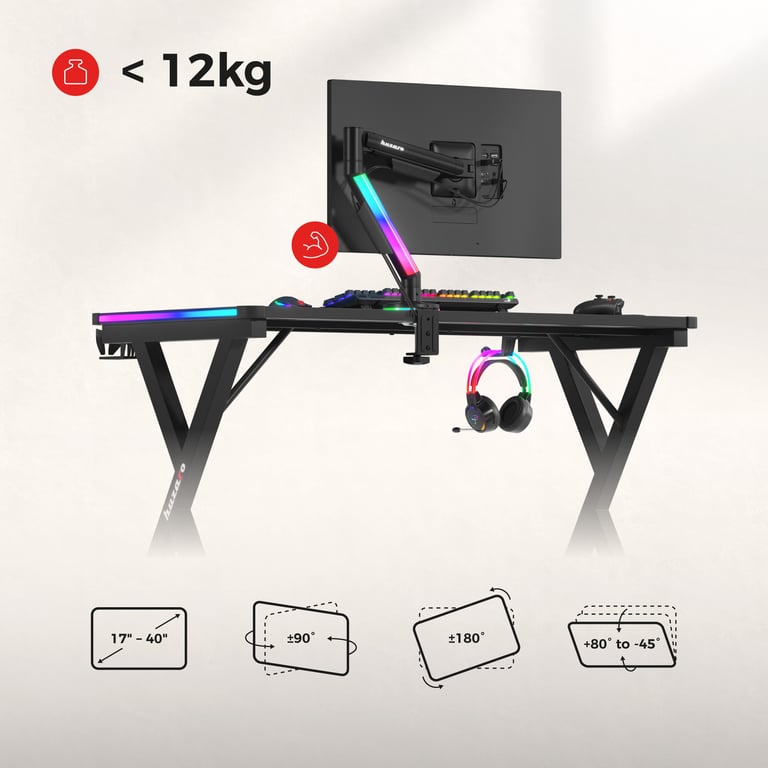 Ramię na monitor z regulacją