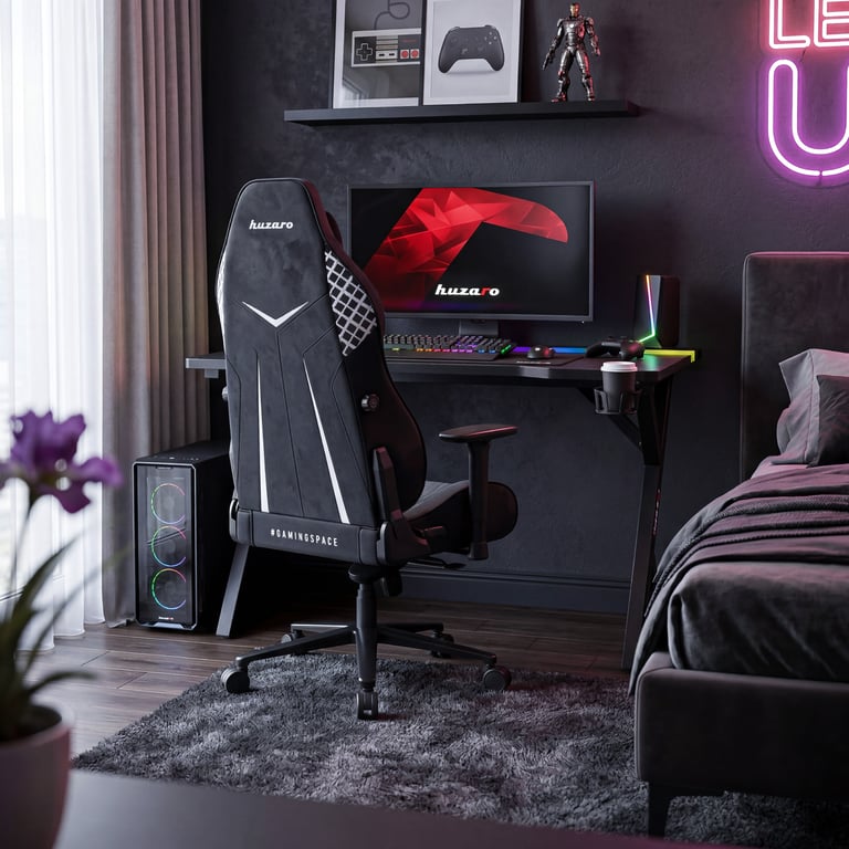 Biurko gamingowe z oświetleniem LED
