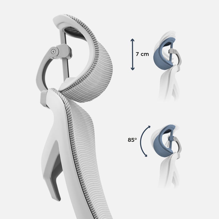 Ergonomischer Stuhl mit Kopfstütze