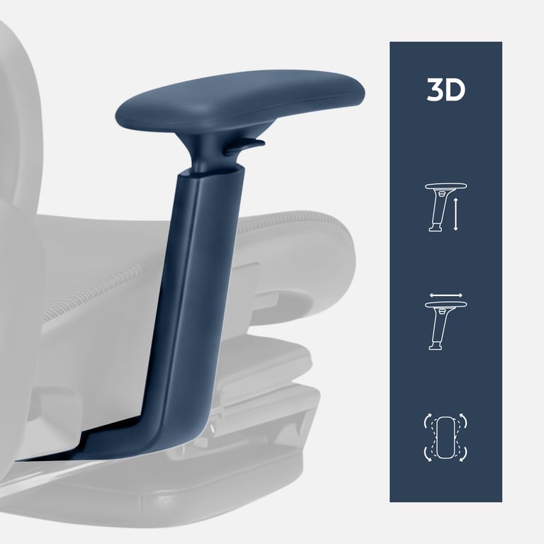 3D-Armlehnen – volle Bewegungsfreiheit