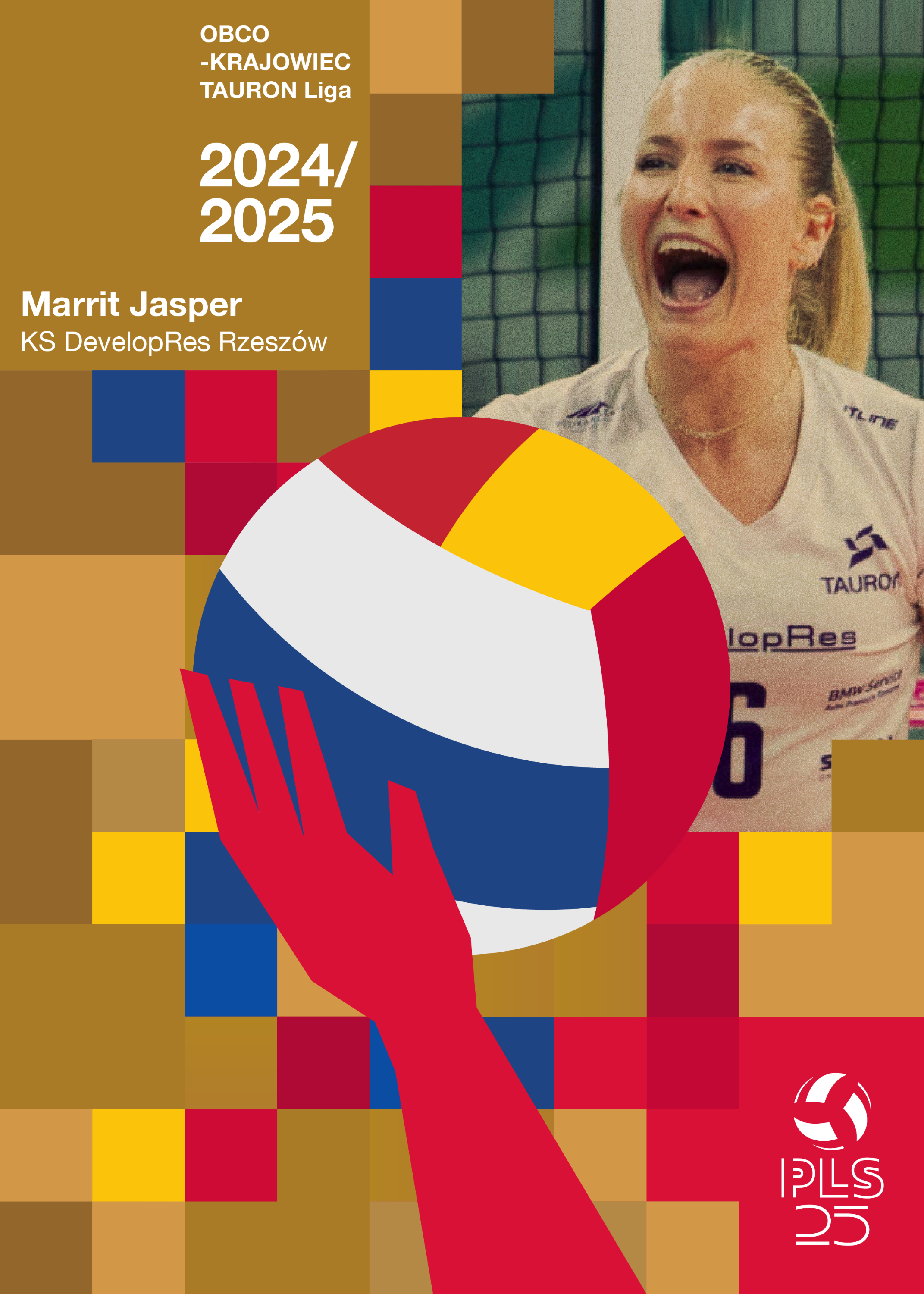 Obcokrajowiec sezonu 2024/2025 TAURON Liga – Marrit Jasper (KS DevelopRes Rzeszów) - Złote NFT