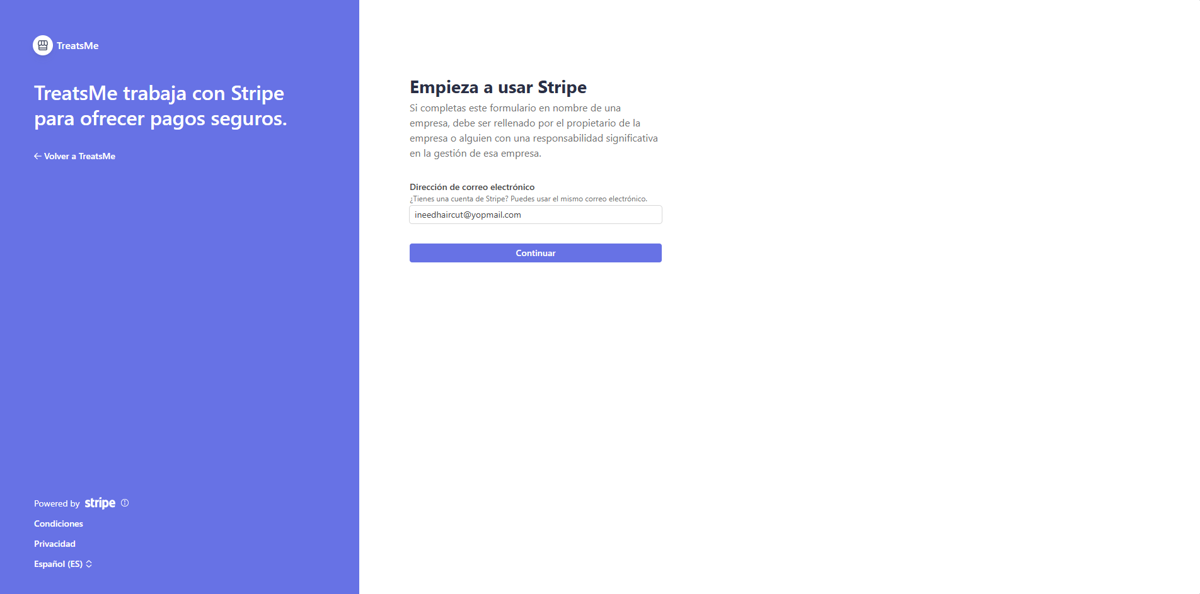 Proceso de verificación en Stripe