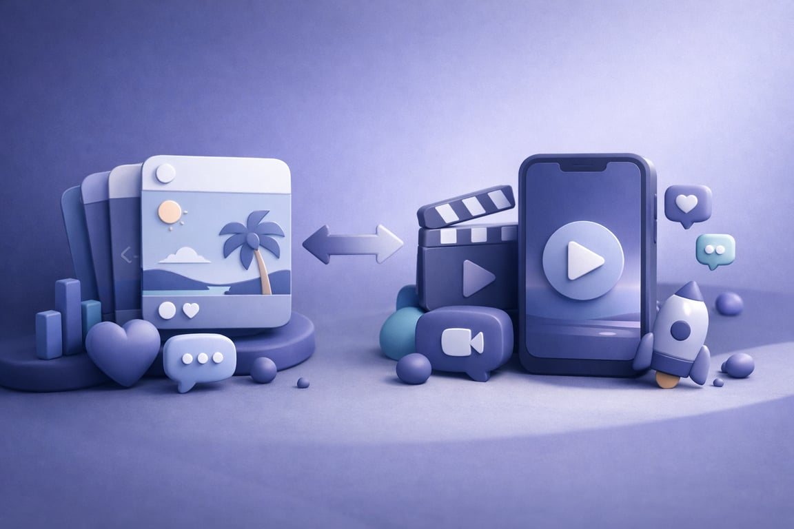 Instagram Carousels vs Reels: Which Format Drives More Engagement? illustration