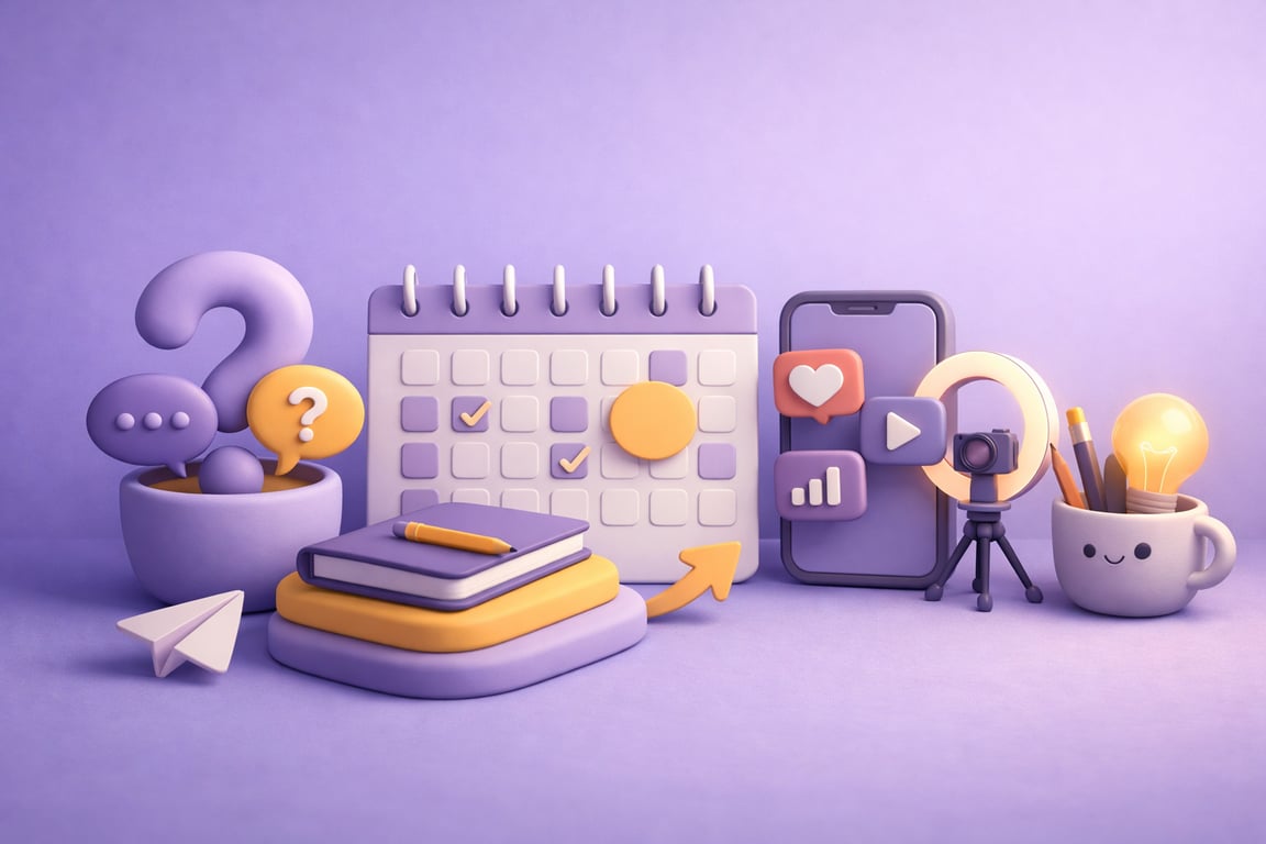 Turn Customer Questions Into a Month of Social Media Content Ideas illustration