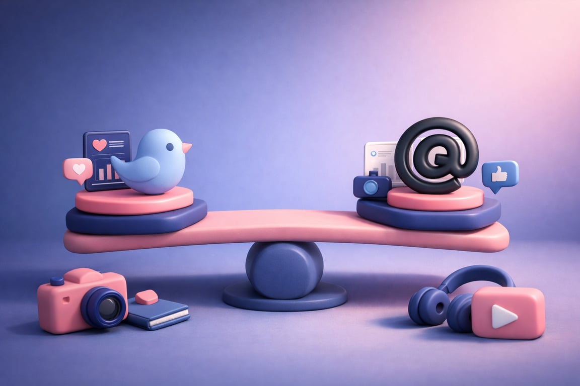 Threads vs Twitter: Where Should Creators Focus Their Efforts in 2026? illustration