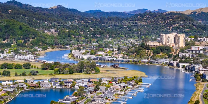 Picture of Aerial Photo of Corte Madera Creek in Greenbrae California