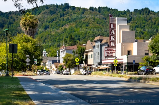 Picture of the Lark Theater in Downtown Larkspur, California on Magnolia Avenue 
