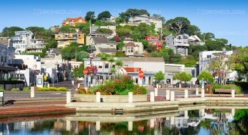 Picture of downtown Tiburon, California.