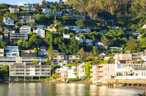 Picture of Swede's Beach At Sunrise in Sausalito, California.