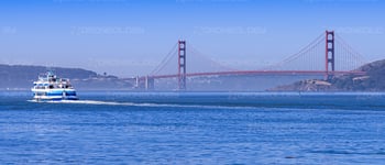Picture of Tiburon Ferry and Golden Gate Bridge in the Background