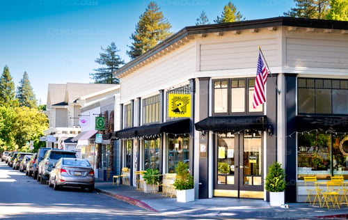 Picture of Ross Common, the Ross Downtown area in Ross, California.