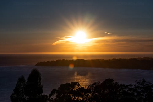 Picture of a Stinson Beach sunset, in Stinson, California.