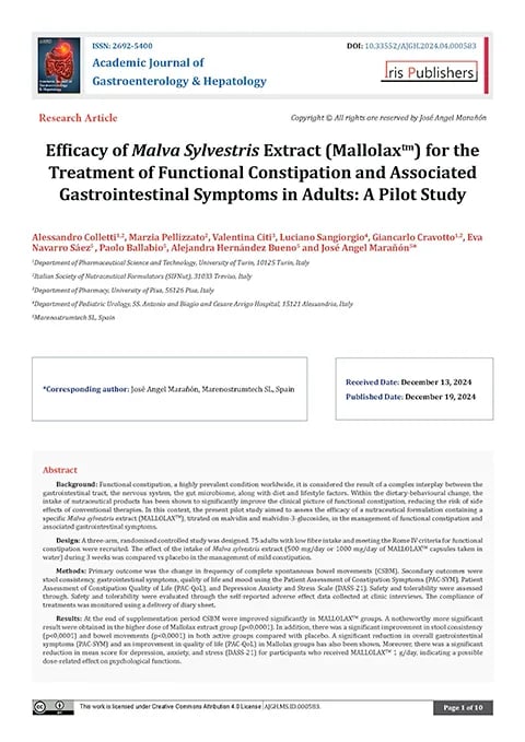 經臨床實證，Mallolax 能夠顯著改善功能性便秘，具有促進排便順暢、提高生活品質的效果。