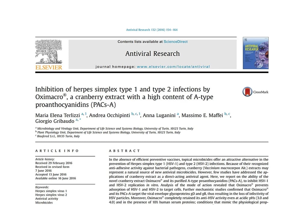經體外研究，Oximacro 能夠抑制 HSV1 與 HSV2 皰疹病毒。