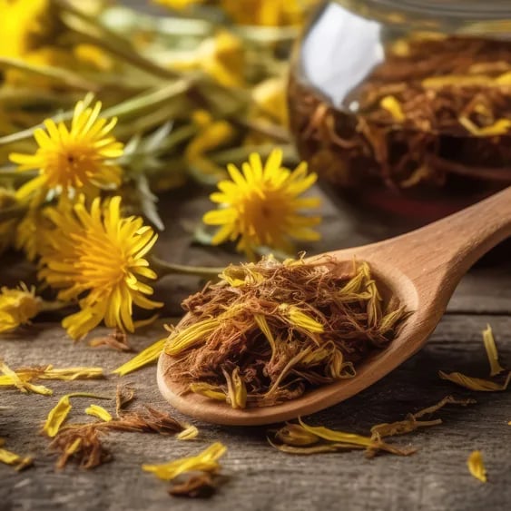 經過焙炒過的蒲公英根，為咖啡的最佳替代品，並且還有助促進膽汁分泌與腸道蠕動，以及維持腸道菌叢健康。