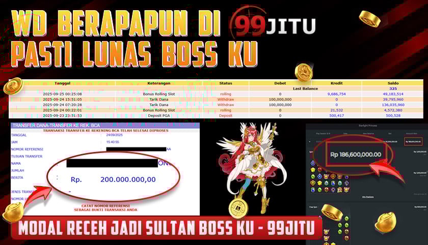 JACKPOT SLOT DI STARLIGHT PRINCESS RP 200.000.000,- DI 99JITU