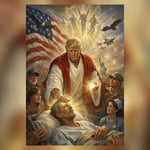 Trump publica imagen donde aparece como Jesucristo en plena escalada bélica