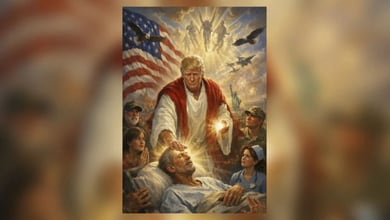 Trump publica imagen donde aparece como Jesucristo en plena escalada bélica