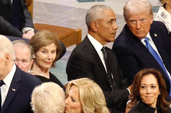 Trump muestra sintonía con Obama y se reencuentra con Harris en el ...