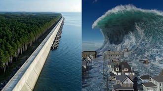 Pero los ingenieros sabían que la fuerza del océano no podía enfrentarse solo con cemento.