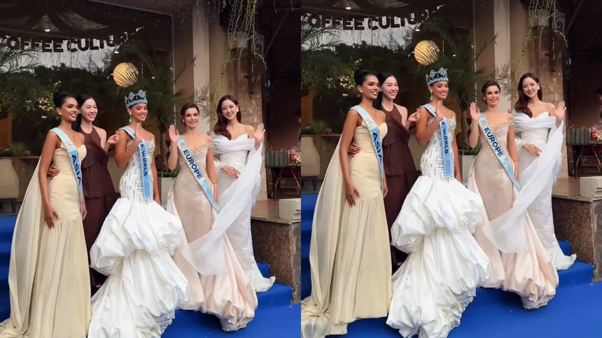 Miss Mundo Joheirry Mola recibe cálida bienvenida en Vietnam junto a sus subcampeonas