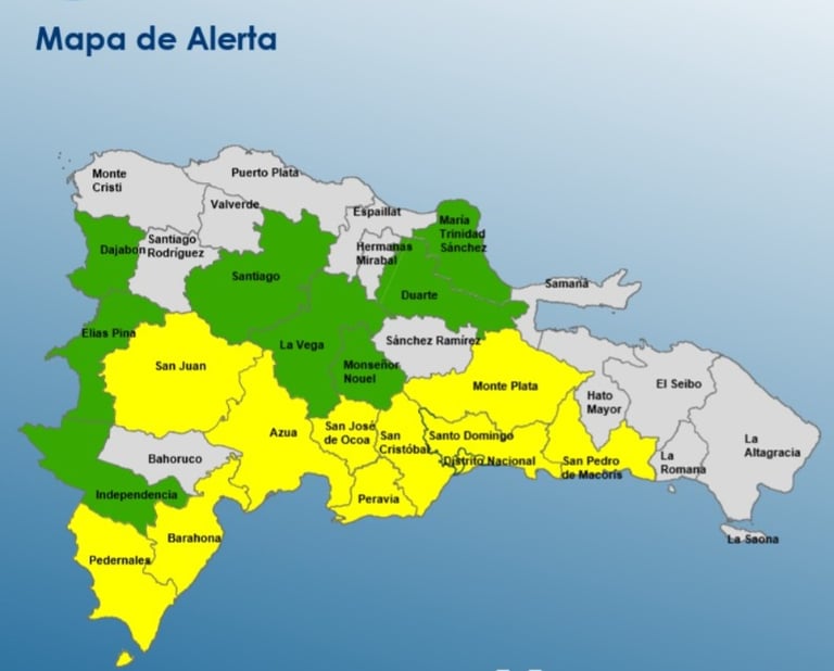 COE mantiene 19 provincias bajo alerta por efectos de las lluvias e inundaciones