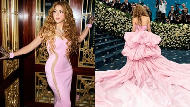 Con un vestido rosa Shakira deslumbra en la Met Gala 2025