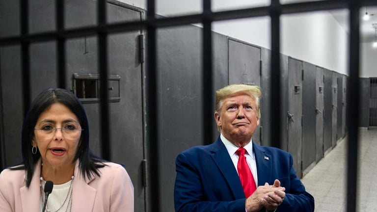 Donald Trump dice que Delcy Rodríguez está cerrando centro de torturas de Caracas