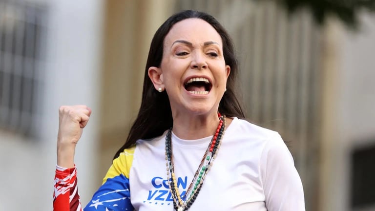María Corina alza la voz y asegura que el «próximo premio será la libertad de Venezuela»