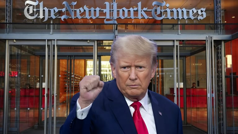 Trump presenta demanda por difamación de 15.000 millones de dólares contra The New York Times