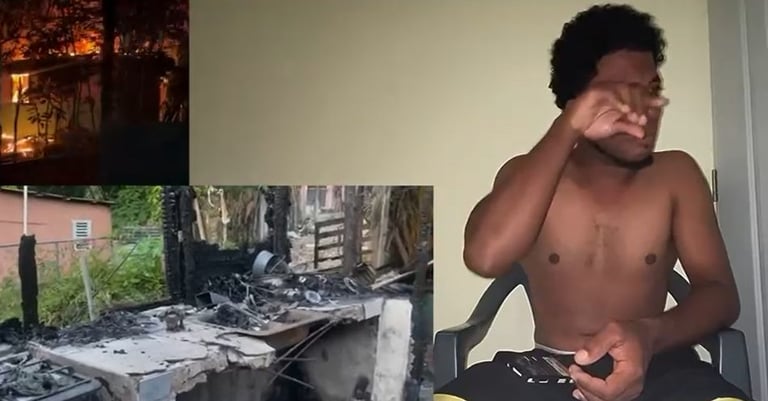 VIDEO: Incendio convierte en cenizas residencia del creador de contenidos azuano “Diccionario”