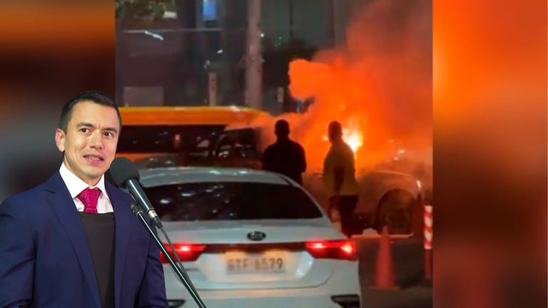 Coche bomba explota frente a oficinas de empresa vinculada a familia del presidente Noboa