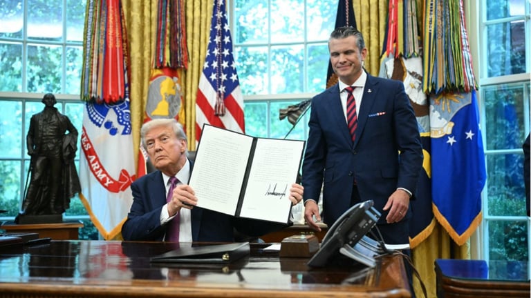 Trump rebautiza el Departamento de Defensa como «Departamento de Guerra»