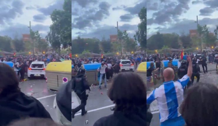 Mujer pierde el control y atropella personas fuera de estadio en España