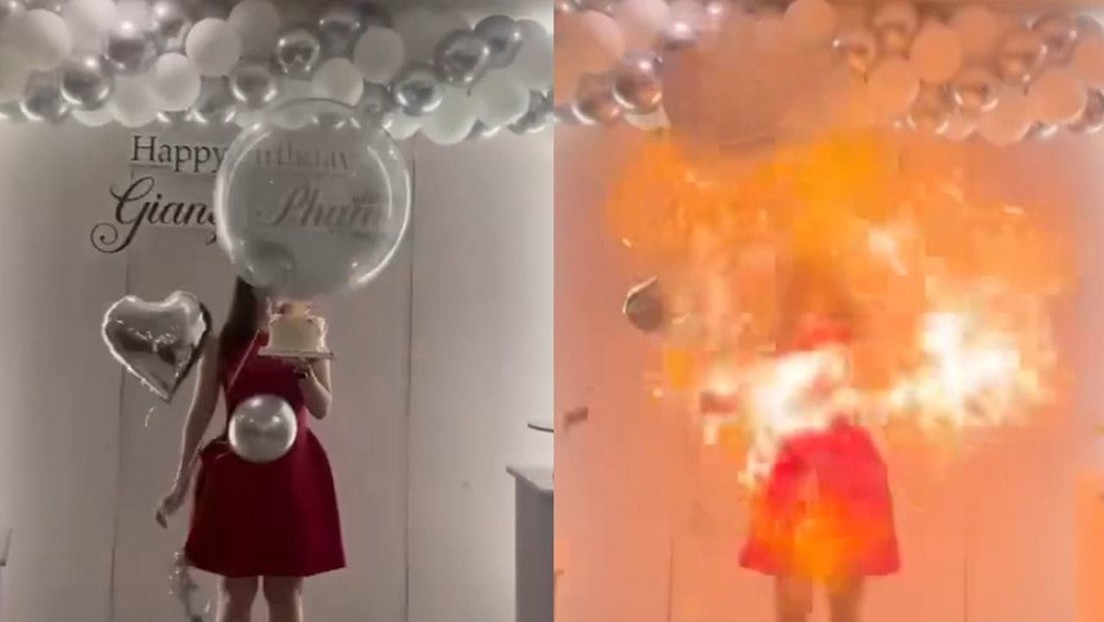Afortunadamente estos globos estaban llenos con aire normal, de lo contrario se hubiera producido un grave incendio.