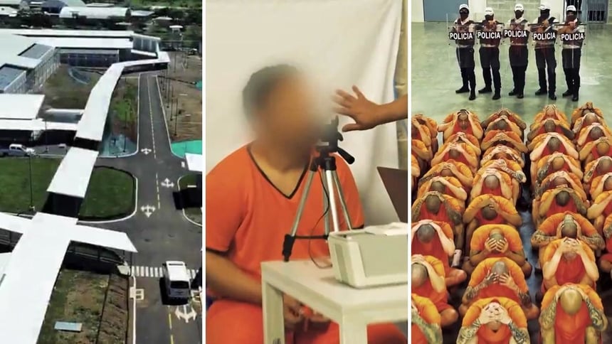 En un video publicado por el Ministerio de Justicia se muestra a los reclusos que fueron rapados y vestidos con uniformes unicolor, en este caso naranja. "Empieza una nueva fase donde la disciplina, el orden y el control se respetan", dijo la institución.