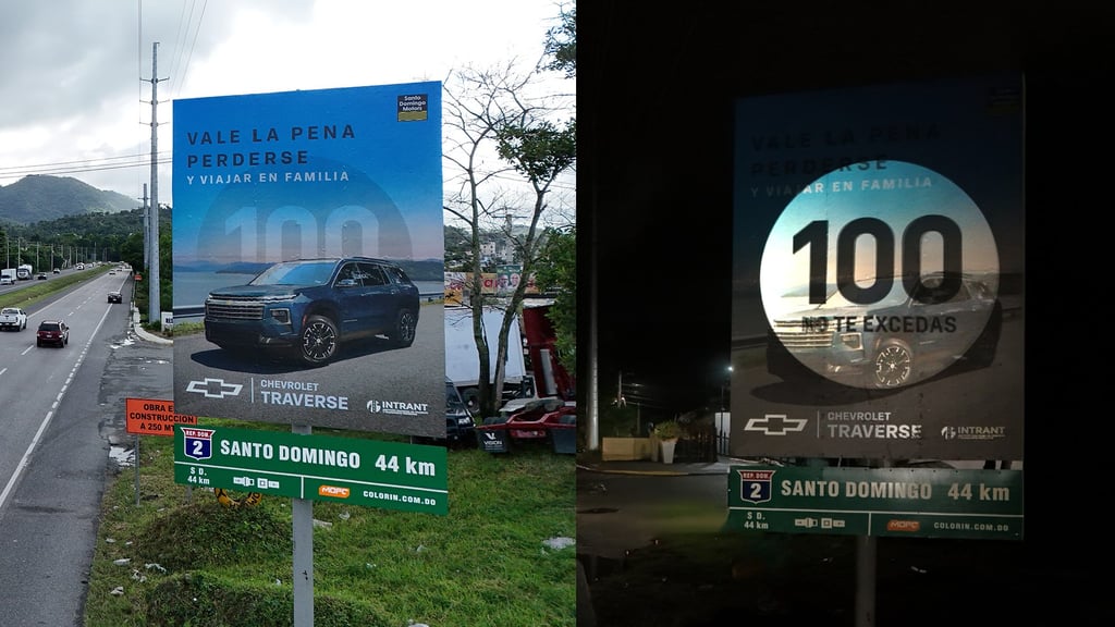 Santo Domingo Motors transforma vallas publicitarias de Chevrolet en señales de tránsito 2