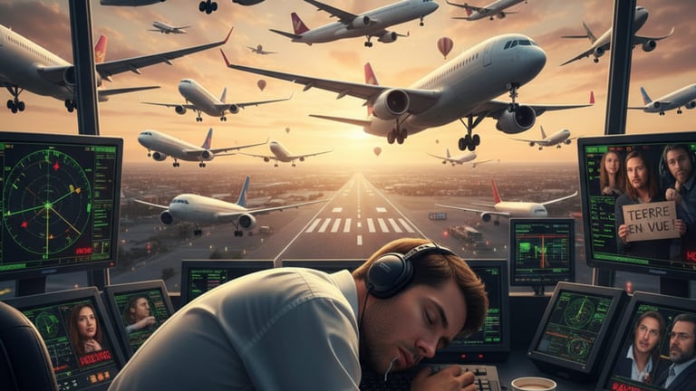¡Por quedarse dormido! Controlador aéreo deja pasajeros varados en el aire