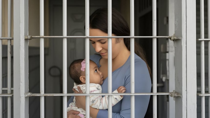 Reclusa brasileña reduce su pena por amamantar a su hija