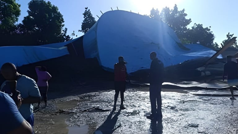 VIDEO: Explota tanque de agua y deja varios heridos en Consuelo, San Pedro de Macorís