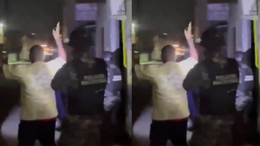 Testigos relataron que, pese a los insistentes llamados de sus acompañantes para que depusiera el arma, el prestamista se negó a hacerlo, incrementando la tensión en la escena.