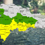 COE aumenta a 10 las provincias en alerta amarilla y mantiene siete en verde por lluvias