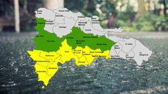 COE aumenta a 10 las provincias en alerta amarilla y mantiene siete en verde por lluvias