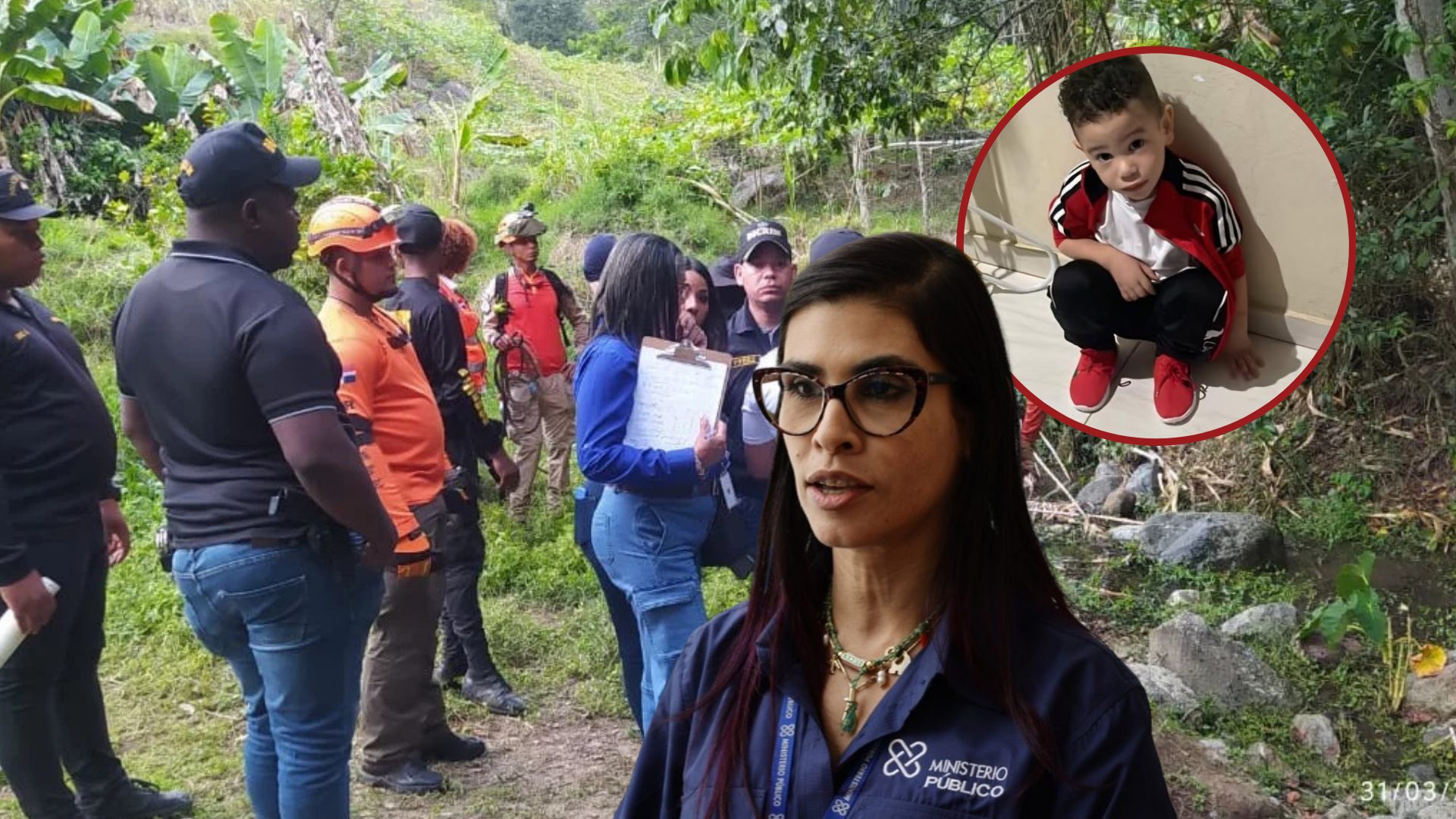 Magistrada Diná Llavería se reúne por varias horas con unidades de búsqueda  de niño desaparecido en Manabao