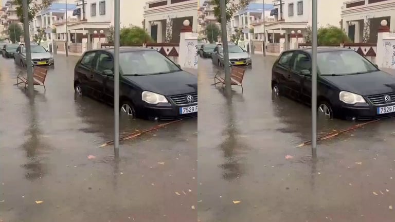 Fuertes lluvias azotan el levante español y obligan a evacuar a personas atrapadas en vehículos