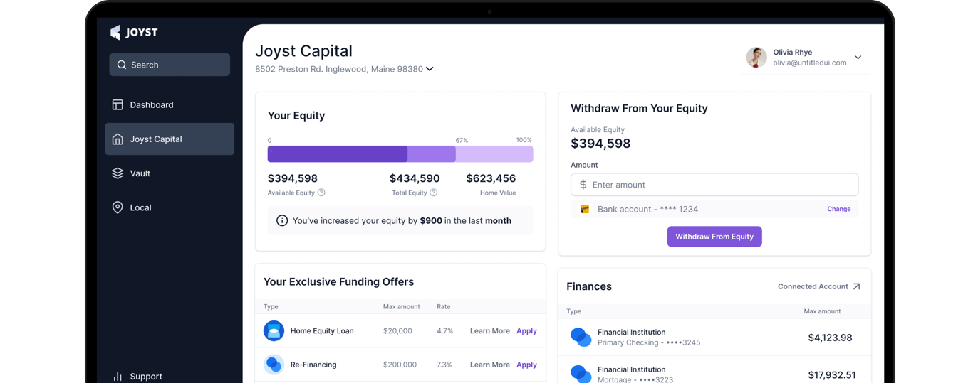 Joyst dashboard