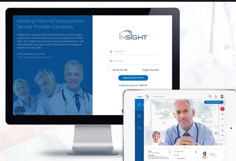 Carenection - A Telehealth portal to help hospitals offer remote consultations from clinicians