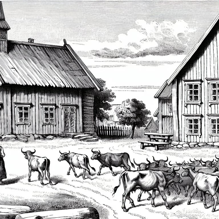 En oväntad väckning för Albin Eskilsson genom en flykt av kor mitt i Falköping
