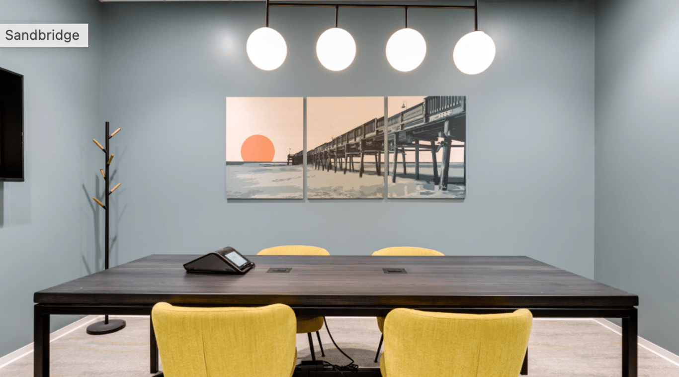 An interior shot of Sandbridge Conference Room