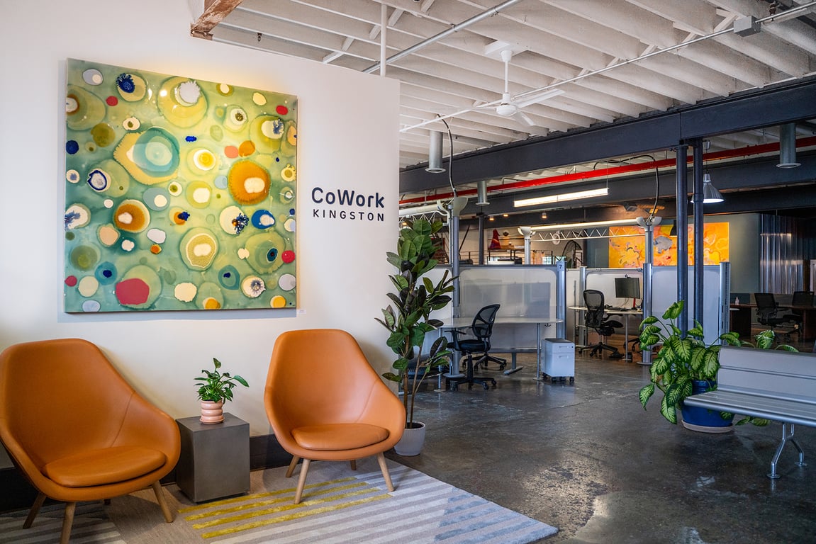 An interior shot of CoWork Kingston